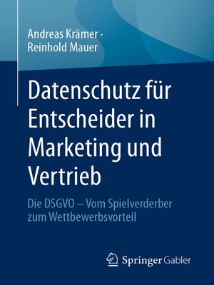 cover image of Datenschutz für Entscheider in Marketing und Vertrieb